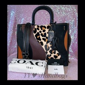 **SOLD**Coach Rogue Leopard Patchwork